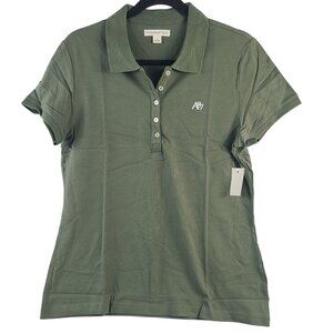 NEW Aeropostale Womens A87 Olive Green Polo Shirt XL Short Sleeve